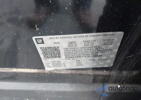 2018 Chevrolet Equinox Ls из США, поврежденный, VIN 2GNAXREVXJ6338949